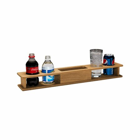 WHITECAP TEAK Four Drink Holder with Storage Tray 60218